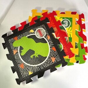 8 Pc Foam Puzzle‎ Play Mat for Kids Animals & Numbers Interlocking Tiles